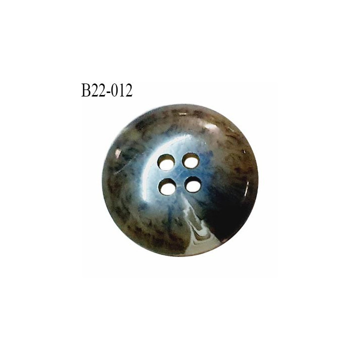 Bouton 22 mm pvc couleur gris tacheté 4 trous diamètre 22 mm épaisseur 5 mm prix à l'unité