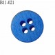 bouton 11 mm couleur bleu 4 trous diamètre 11 millimètres