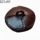 Bouton 23 mm style cuir couleur marron attache avec un anneau diamètre 15 mm bombé épaisseur 10 mm prix à la pièce