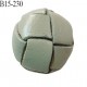 Bouton 15 mm style cuir couleur gris attache avec un anneau diamètre 15 mm bombé épaisseur 8 mm prix à la pièce