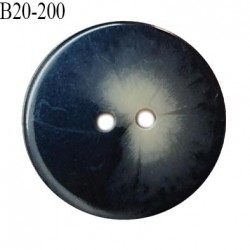 Bouton 20 mm couleur noir et gris 2 trous diamètre 20 mm épaisseur 3.5 mm prix à l'unité