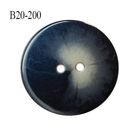 Bouton 20 mm couleur noir et gris  2 trous diamètre 20 mm épaisseur 3.5 mm prix à l'unité