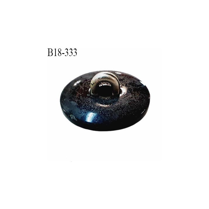 Bouton 18 mm couleur gris effet nacré avec centre couleur argent diamètre 18 mm prix à la pièce