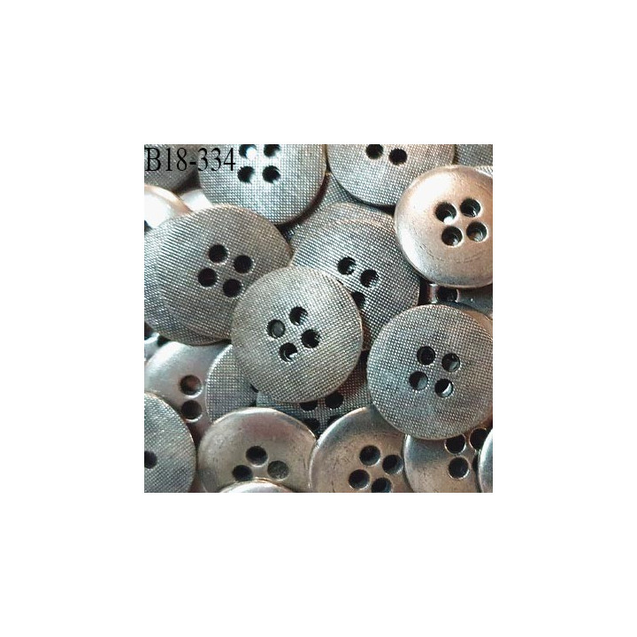 Bouton 18 mm métal 4 trous diamètre 18 mm épaisseur 3 mm prix à l'unité