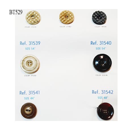 Plaque de 7 boutons pour création unique diamètre 28 à 34 mm prix pour la plaque entière