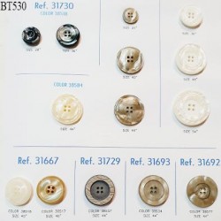 Plaque de 14 boutons pour création unique diamètre 15 à 34 mm prix pour la plaque entière
