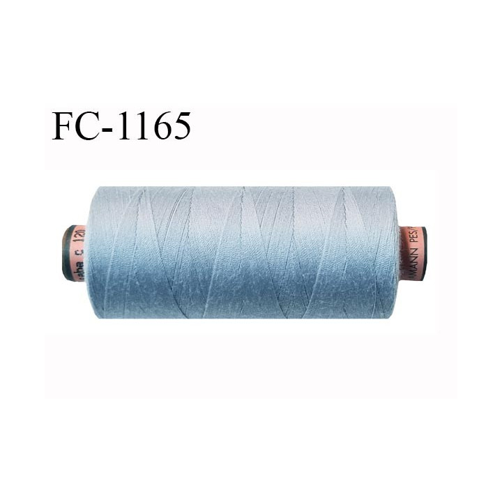 Bobine 1000 m fil Polyester n° 120 couleur gris longueur 1000 mètres grande marque