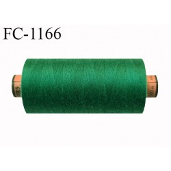 Bobine 1000 m fil Polyester n° 120 couleur vert longueur 1000 mètres grande marque