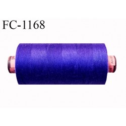 Bobine 1000 m fil Polyester n° 120 couleur bleu tirant sur le violet longueur 1000 mètres grande marque