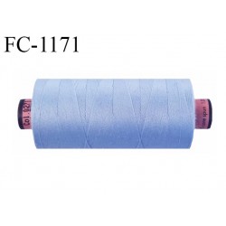 Bobine 1000 m fil Polyester n° 120 couleur bleu clair longueur 1000 mètres grande marque