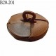 Bouton style cuir 20 mm couleur marron diamètre 20 mm accroche avec un anneau très haut de gamme prix à la pièce