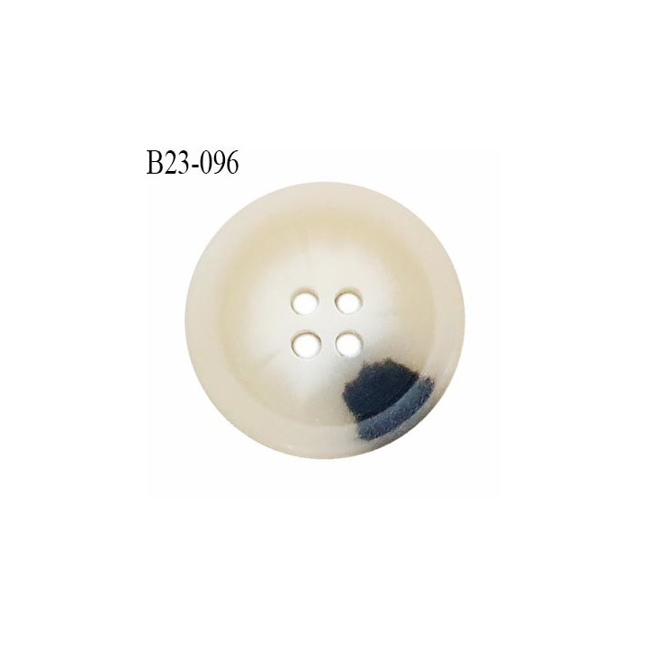 Bouton 23 mm couleur beige 4 trous diamètre 23 mm épaisseur 4 mm prix à l'unité