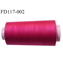 Destockage Cone 5000 m fil  polyester n°120 couleur fuschia longueur 5000 mètres  bobiné en France
