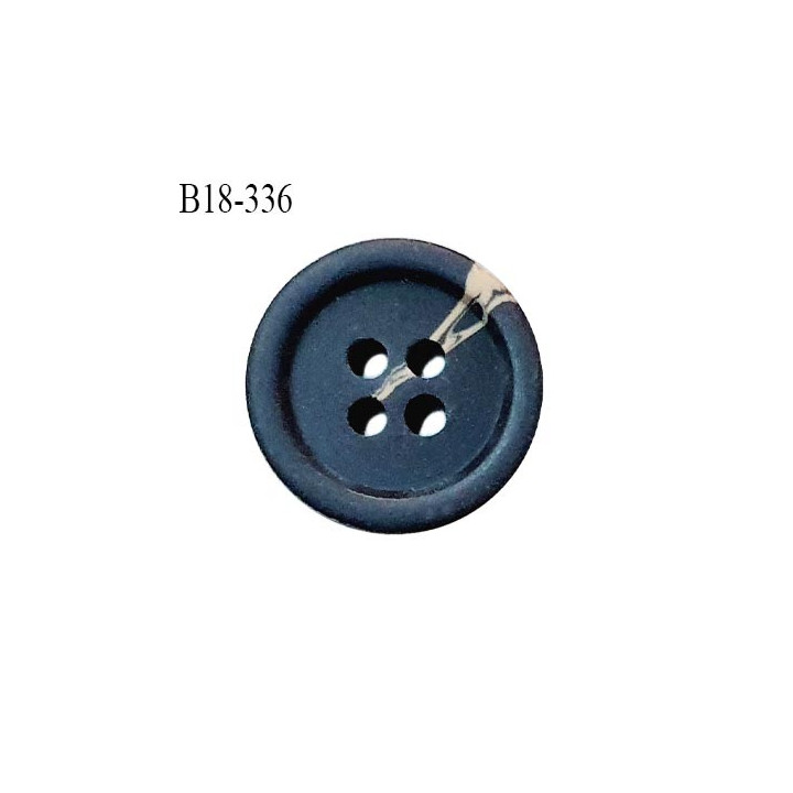 Bouton 18 mm en pvc couleur anthracite et beige 4 trous diamètre 18 mm épaisseur 4 mm prix à la pièce