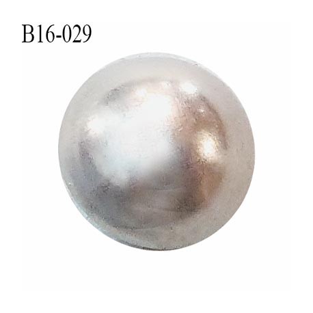 Bouton bombé 16 mm couleur chrome accroche avec un anneau épaisseur 1 cm diamètre 16 mm prix à la pièce