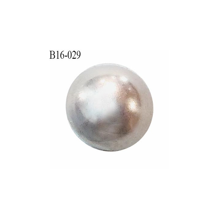 Bouton bombé 16 mm couleur chrome accroche avec un anneau épaisseur 1 cm diamètre 16 mm prix à la pièce
