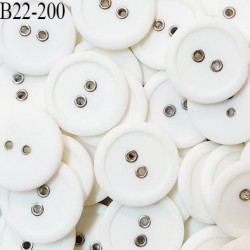 Bouton 22 mm pvc couleur naturel 2 trous diamètre 22 mm épaisseur 3 mm prix à la pièce