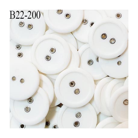 Bouton 22 mm pvc couleur naturel 2 trous diamètre 22 mm épaisseur 3 mm prix à la pièce