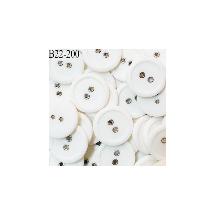 Bouton 22 mm pvc couleur naturel 2 trous diamètre 22 mm épaisseur 3 mm prix à la pièce