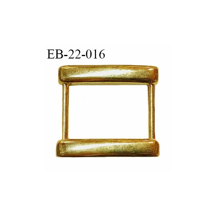Boucle étrier rectangulaire métal couleur doré largeur intérieure 22 mm extérieur 38 mm hauteur 30 mm prix à la pièce
