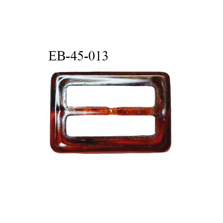 Boucle 45 mm pvc couleur marron largeur intérieure 45 mm largeur extérieure 63 mm hauteur 43 mm prix à l'unité