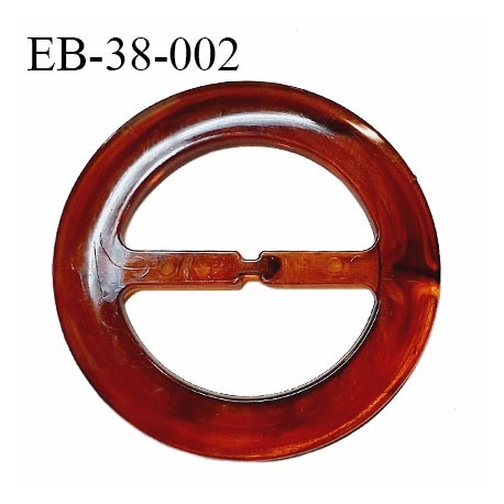 Boucle 38 mm en pvc couleur marron largeur intérieur 38 mm diamètre extérieur 60 mm prix à l'unité