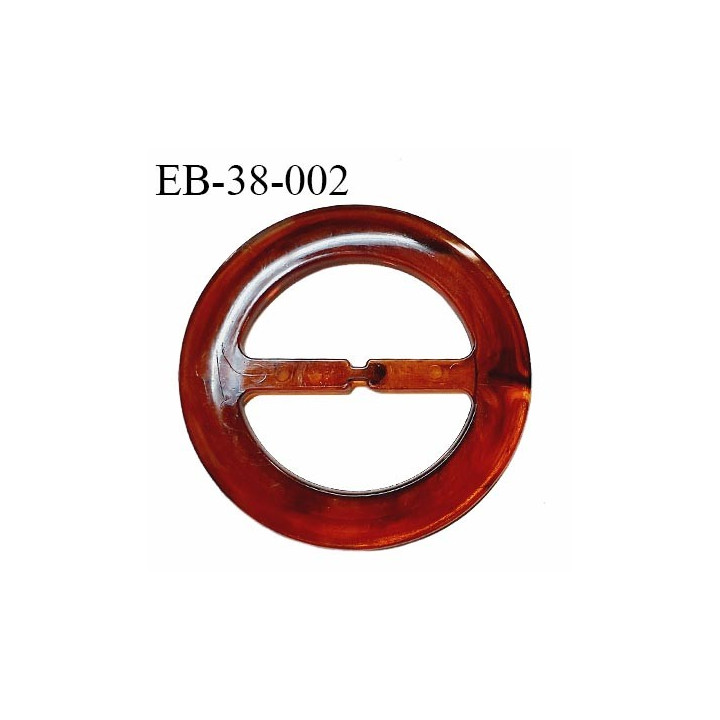 Boucle 38 mm en pvc couleur marron largeur intérieur 38 mm diamètre extérieur 60 mm prix à l'unité