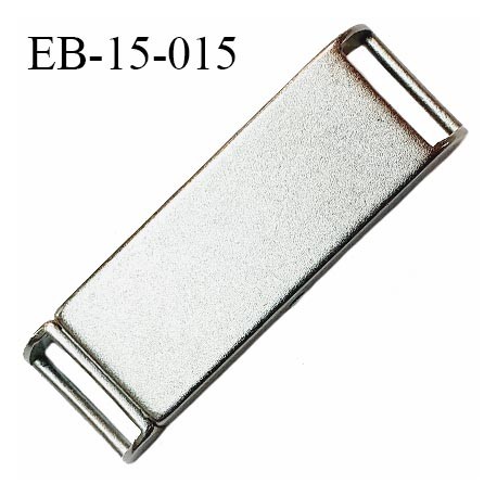 Boucle de ceinture couleur chrome pour élastiques et sangles de 15 mm maximum largeur du passage intérieur 16 mm prix à l'unité