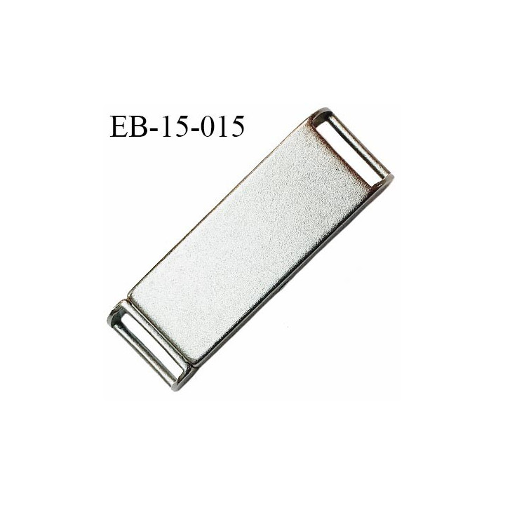 Boucle de ceinture couleur chrome pour élastiques et sangles de 15 mm maximum largeur du passage intérieur 16 mm prix à l'unité