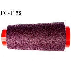 Cone 2000 m fil Polyester n° 120 couleur lie de vin bordeaux longueur 2000 mètres fil Coats Epic bobiné en France