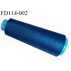 Destockage cone 3000 mètres de fil mousse polyester fil n°120 couleur bleu longueur 3000 m