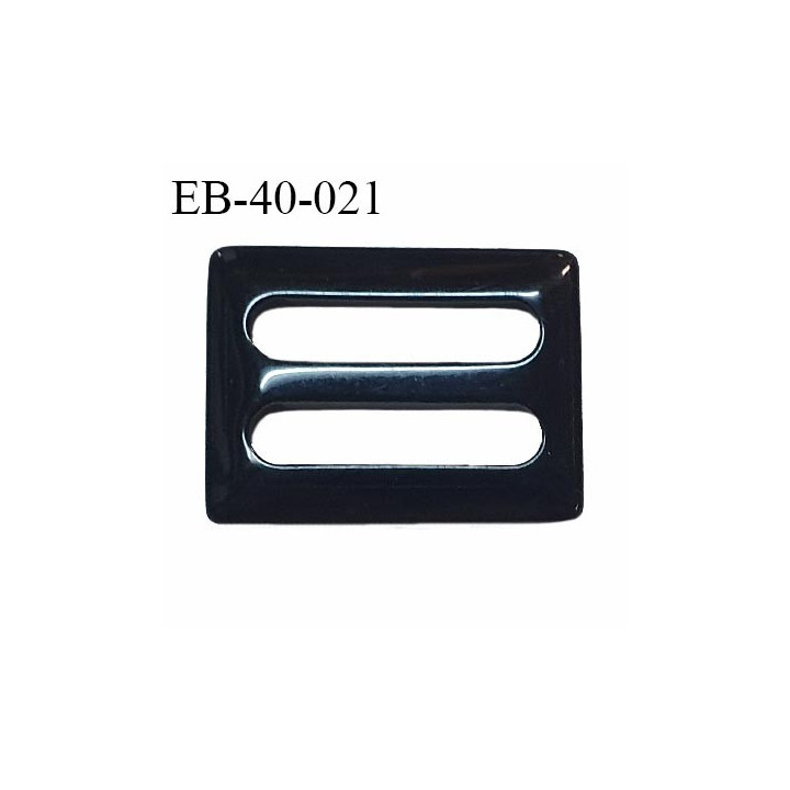 Boucle 40 mm en pvc couleur noir brillant largeur intérieure 30 mm largeur extérieure 40 mm hauteur 30 mm prix à l'unité