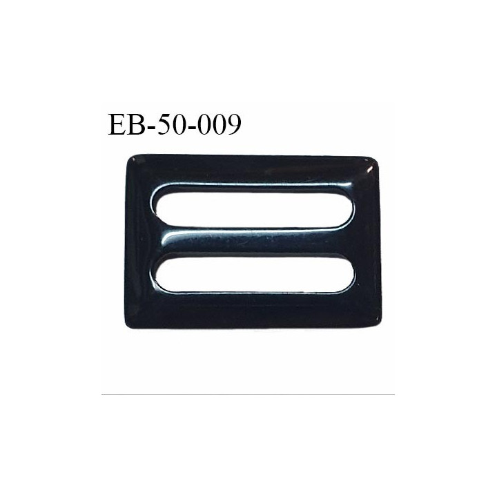 Boucle 50 mm en pvc couleur noir brillant largeur intérieure 50 mm largeur extérieure 65 mm hauteur 40 mm prix à l'unité