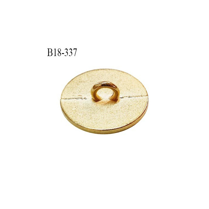 Bouton 18 mm en métal couleur doré avec inscription BESTINI accroche avec un anneau diamètre 18 mm épaisseur 2 mm prix à l'unité