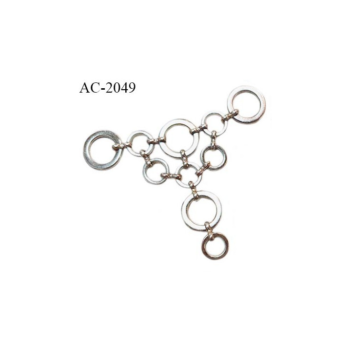 Accessoire décor ornement en métal couleur argent largeur 85 mm hauteur 65 mm prix à la pièce