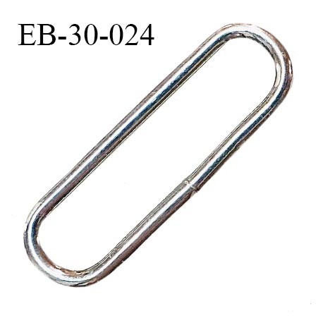 Boucle étrier rectangle en métal chromé largeur extérieur 3.5 cm largeur intérieur 3 cm prix à la pièce