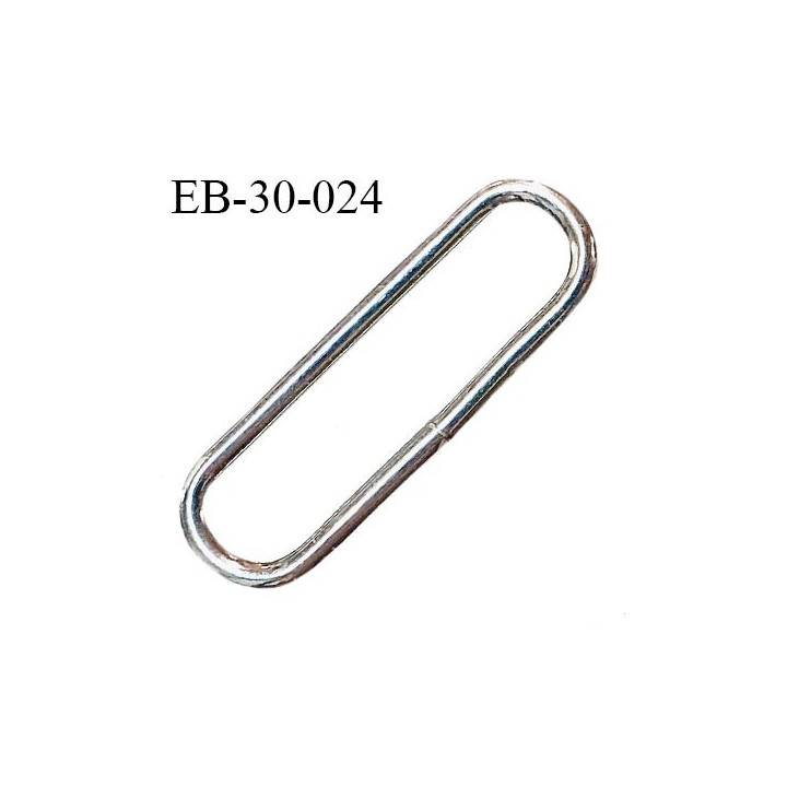 Boucle étrier rectangle en métal chromé largeur extérieur 3.5 cm largeur intérieur 3 cm prix à la pièce