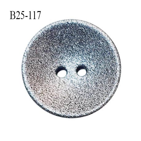 Bouton 25 mm pvc couleur gris pailleté 2 trous diamètre 25 mm épaisseur 6 mm prix à l'unité