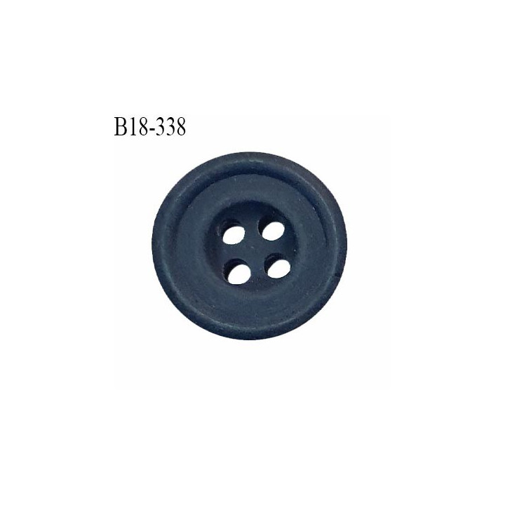 Bouton 18 mm en pvc couleur anthracite 4 trous diamètre 18 mm épaisseur 4 mm prix à la pièce