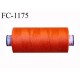 Bobine 1000 m fil Polyester n° 120 couleur orange longueur 1000 mètres grande marque