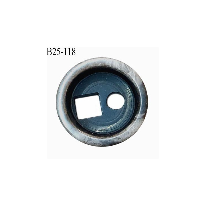 Bouton 25 mm pvc couleur noir avec contour effet marbre 2 trous diamètre 25 mm épaisseur 6 mm prix à l'unité