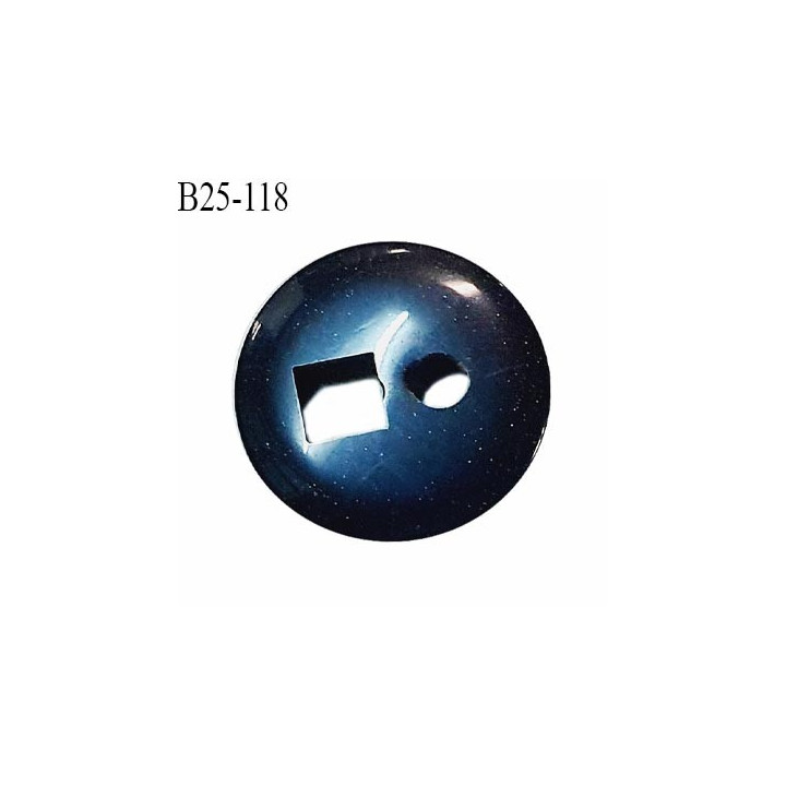 Bouton 25 mm pvc couleur noir avec contour effet marbre 2 trous diamètre 25 mm épaisseur 6 mm prix à l'unité