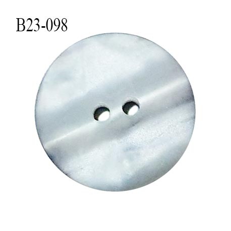 Bouton 23 mm style nacre grise 2 trous diamètre 23 mm épaisseur 4 mm prix à l'unité