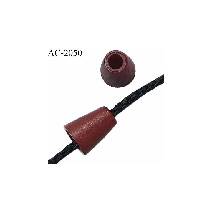 Arrêt stop cordon couleur bordeaux hauteur 13 mm diamètre 4 mm prix à la pièce