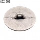 Bouton 22 mm en métal couleur chrome motif zip diamètre 22 mm épaisseur 2 mm accroche avec un anneau prix à la pièce