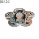 Bouton 15 mm en métal chrome forme fleur accroche avec un anneau diamètre 15 mm épaisseur 1 mm prix à l'unité