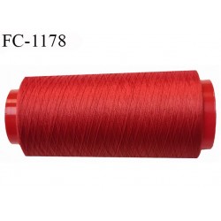 Cone 5000 m fil mousse polyamide n°120 couleur rouge tirant sur la framboise longueur 5000 mètres bobiné en France