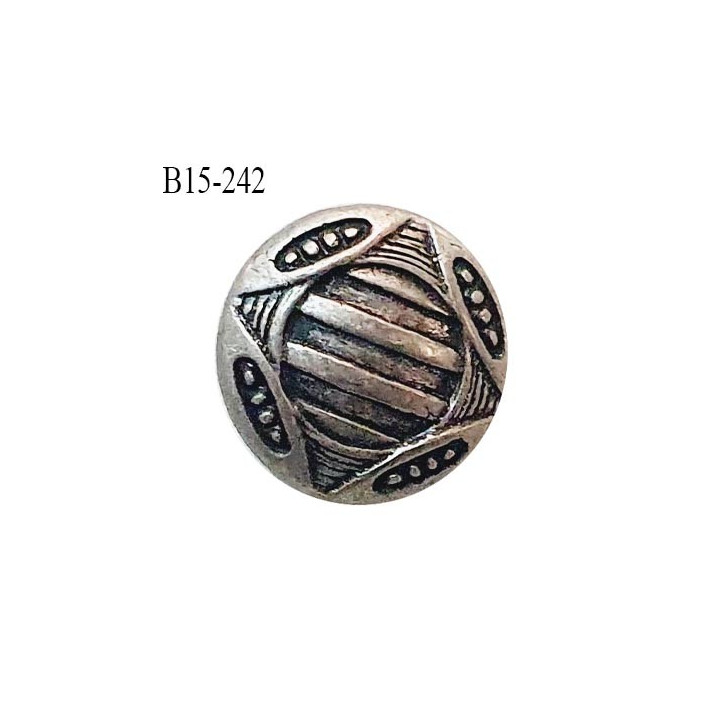 Bouton 15 mm métal vieilli accroche avec un anneau diamètre 15 mm épaisseur 3 mm prix à la pièce