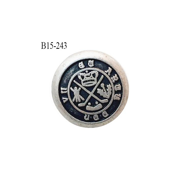 Bouton 15 mm métal vieilli accroche avec un anneau diamètre 15 mm épaisseur 2 mm prix à la pièce