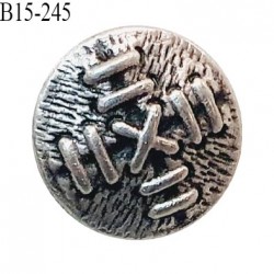 Bouton 15 mm métal vieilli accroche avec un anneau diamètre 15 mm épaisseur 3 mm prix à la pièce
